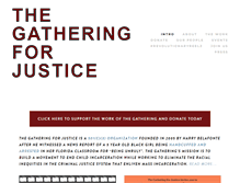 Tablet Screenshot of gatheringforjustice.org